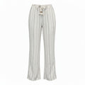 Stripe lined pant with drawcord