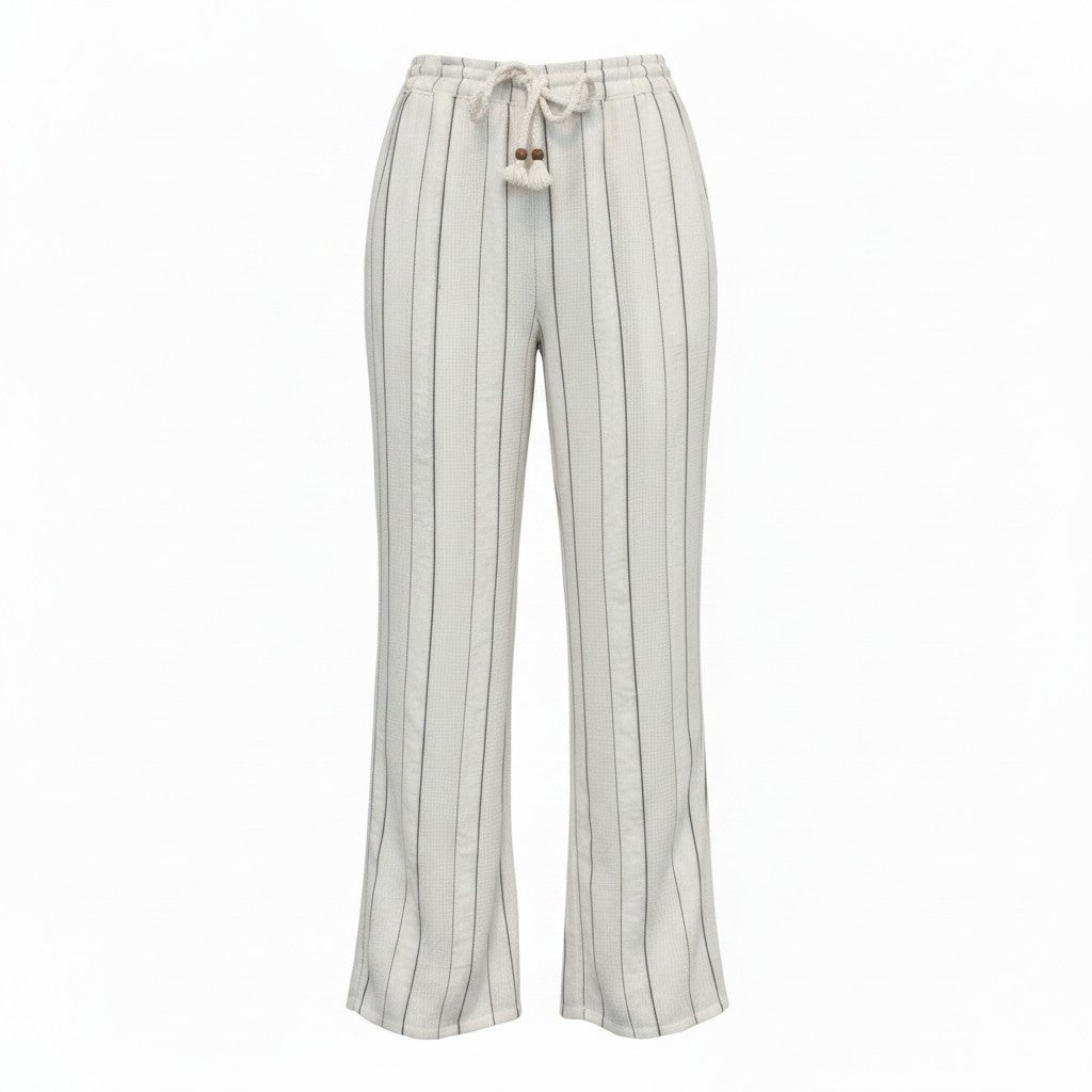 Stripe lined pant with drawcord