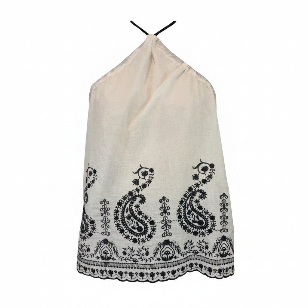 Embroidered Halter Top