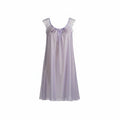 Short Flowy A-Line Tricot Gown with Lace Trimmed Shoulder Straps - AR106