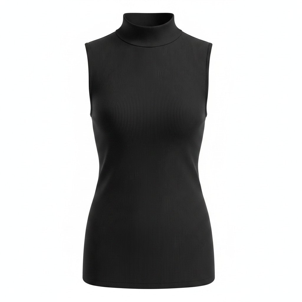 Mock Neck sleeveless tank