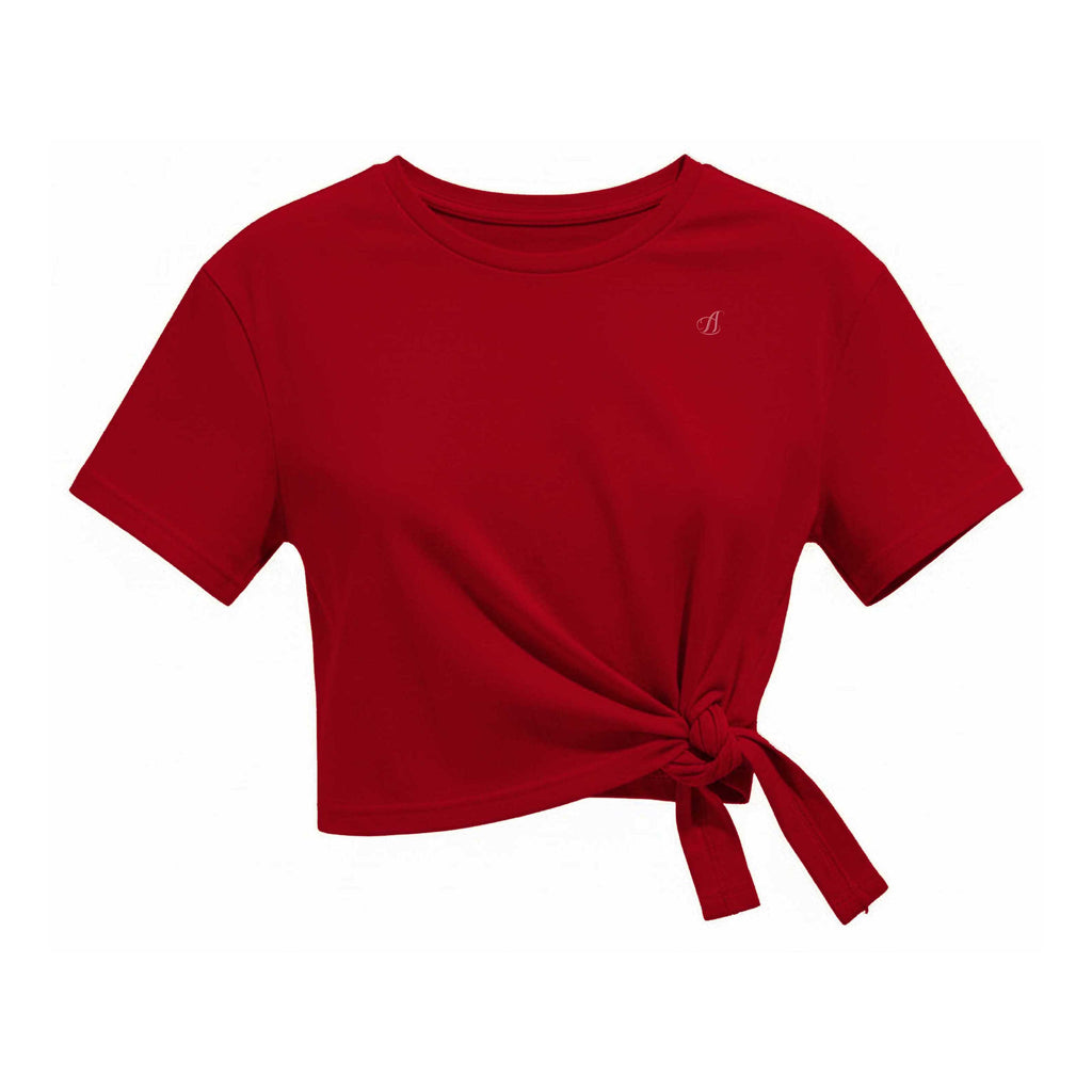 Cropped Side Tie Logo Tee