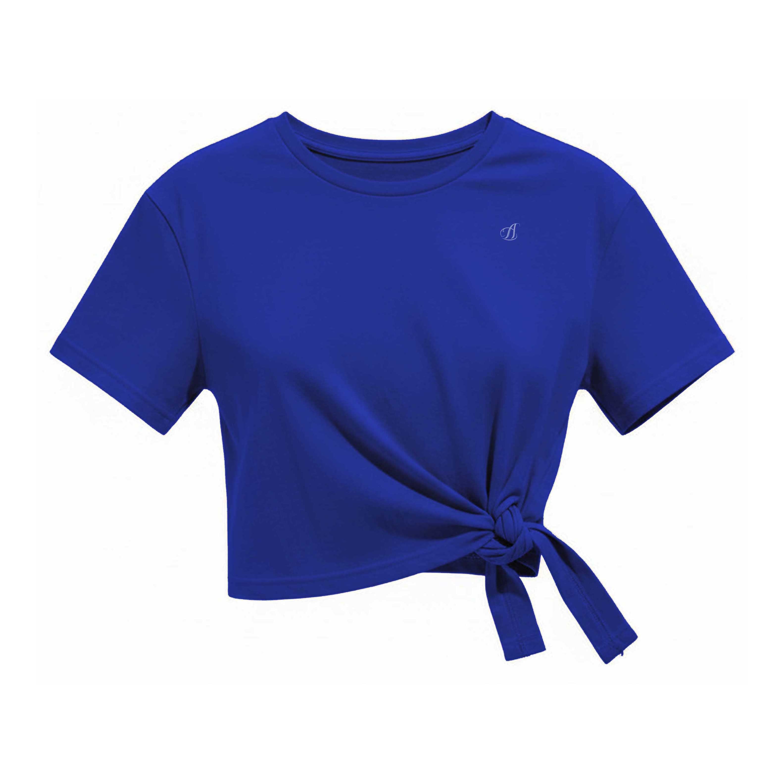 Cropped Side Tie Logo Tee
