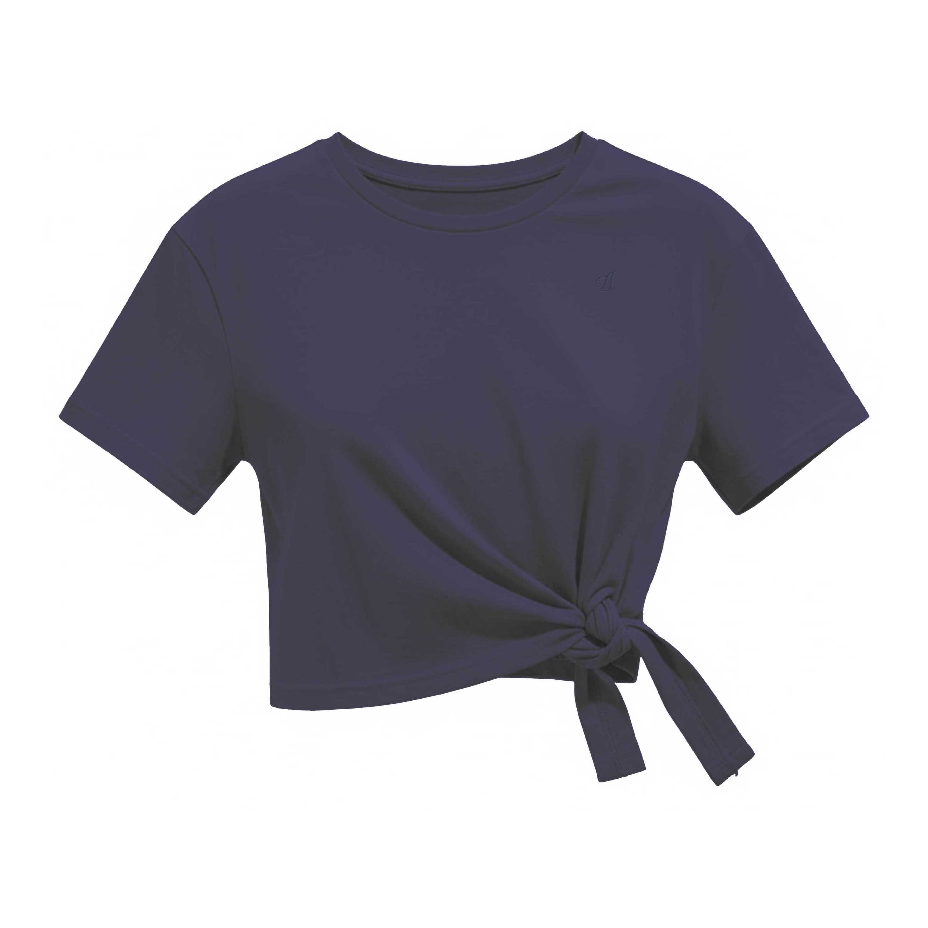 Cropped Side Tie Logo Tee