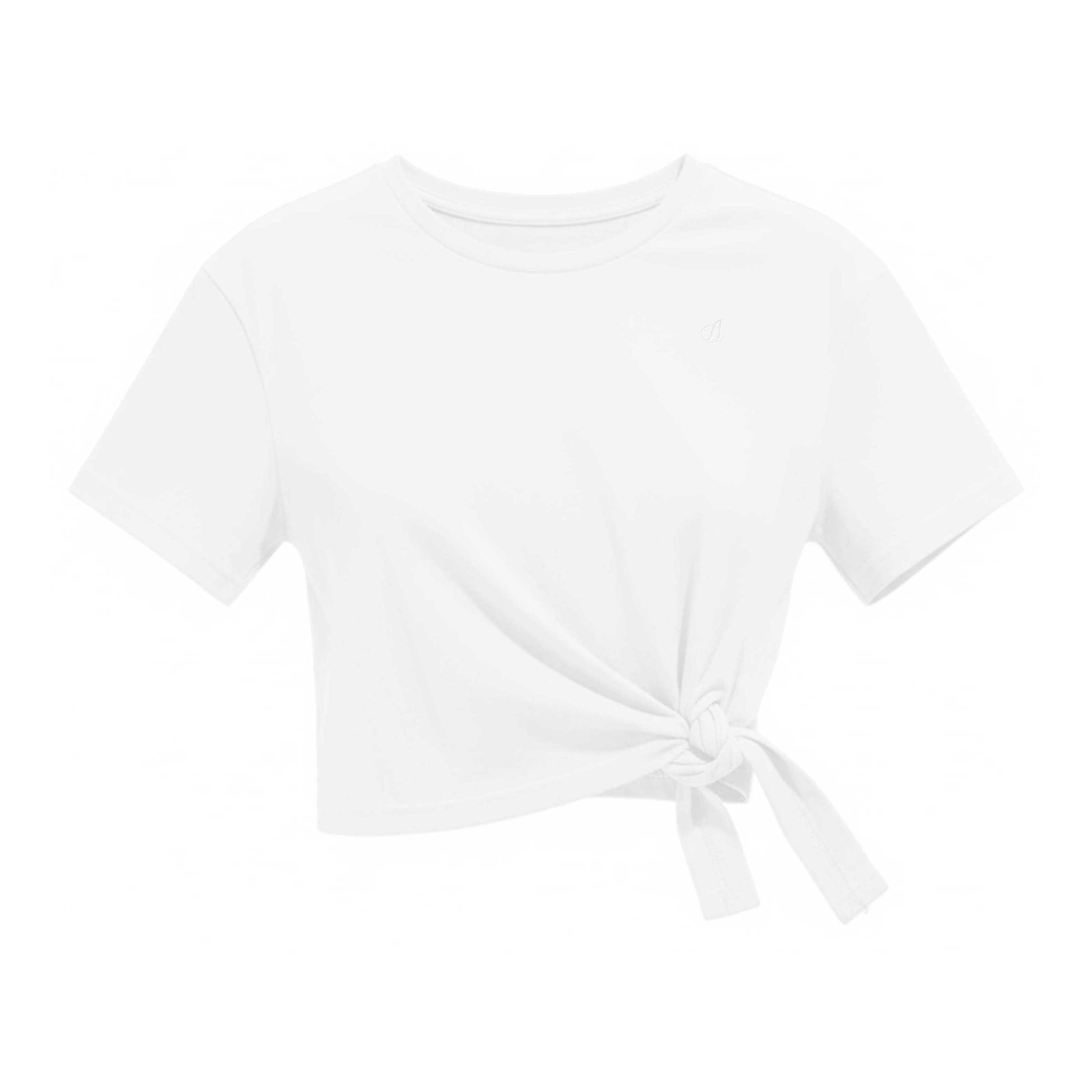 Cropped Side Tie Logo Tee