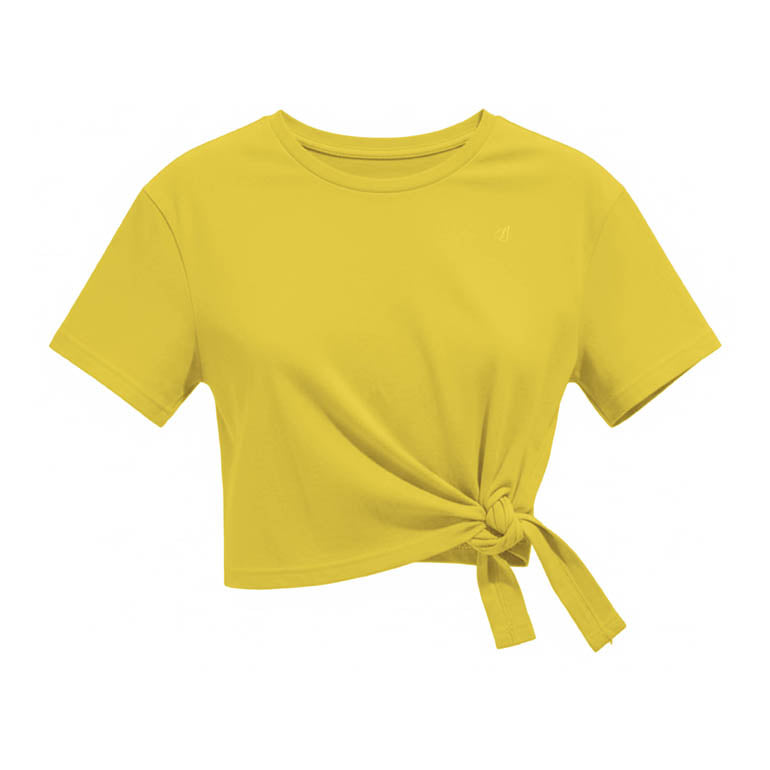 Cropped Side Tie Logo Tee