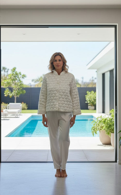 Carlton Hall Mandarin Collar Bed Jacket - 2020QBJ
