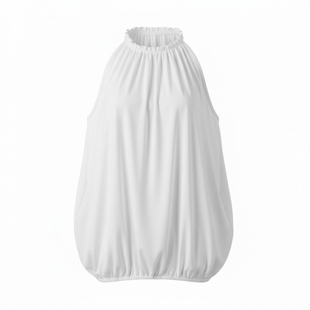 Rouched halter top